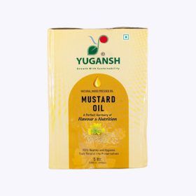 5 Ltr. Tin Can Natural wood Pressed Mustard Oil